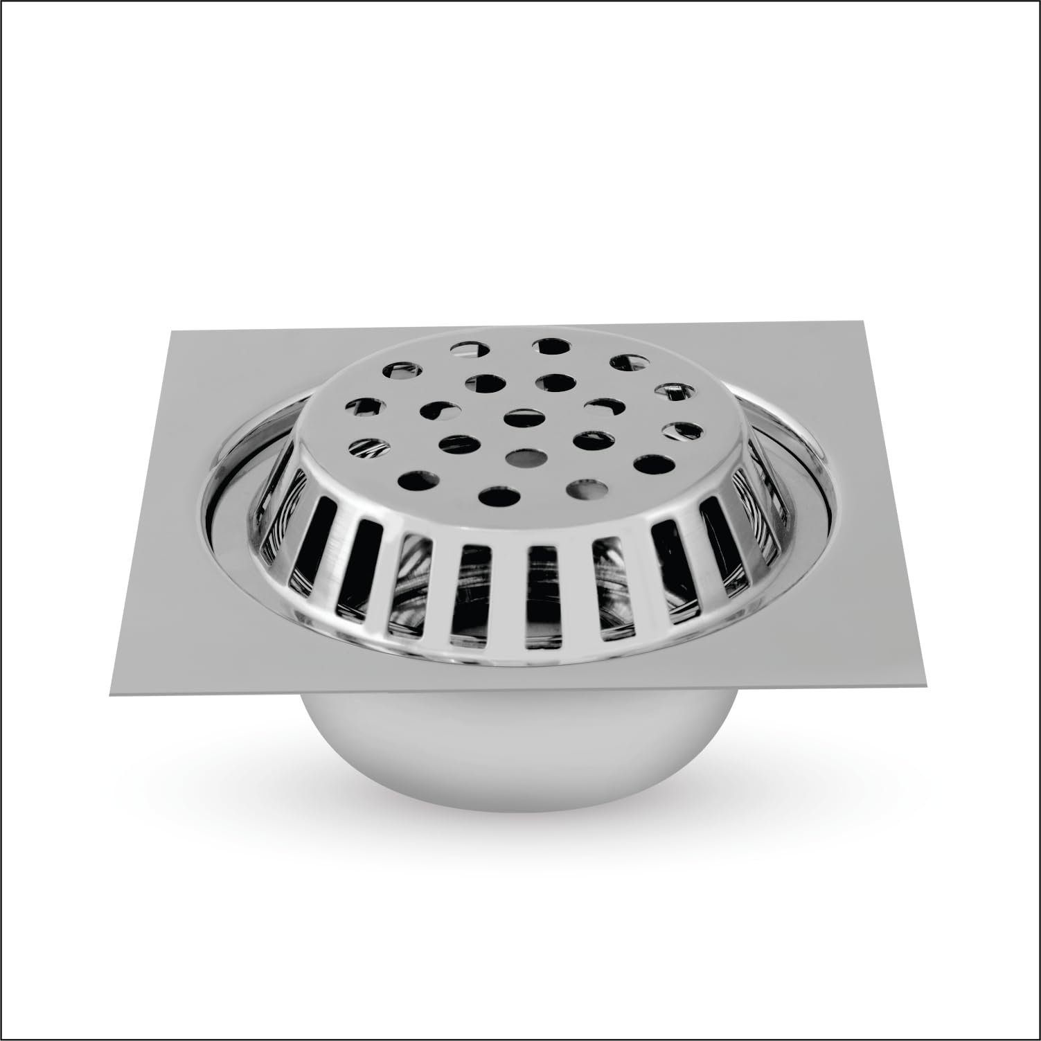 Sanjay Chilly Square Roof Drainer for Raining Water with Locking Stainless Steel 304 Grade Cover Drain Strainer Jali Anti Cockroach & Insects Catcher Luxurious Bathroom Gratings (5x5 Inch)-image-29
