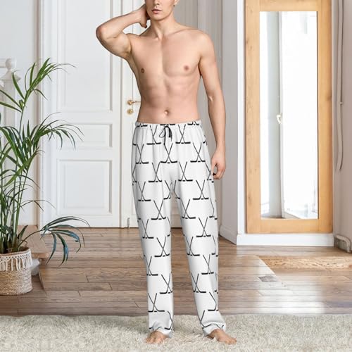 Novastar Mens Pajama Pants Bottoms with Pockets- Hockey Stick Sport Soft Mens Pj Pants, Comfy Men Lounge Pants2