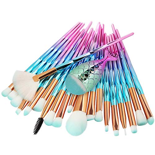 KiGoing Profesional 21 pcs/Set Pinceles - Sirena Cepillo de Maquillaje/Brush cosmética Belleza & Make-up Mango Make Up Brush Pincel Cosmética Cover