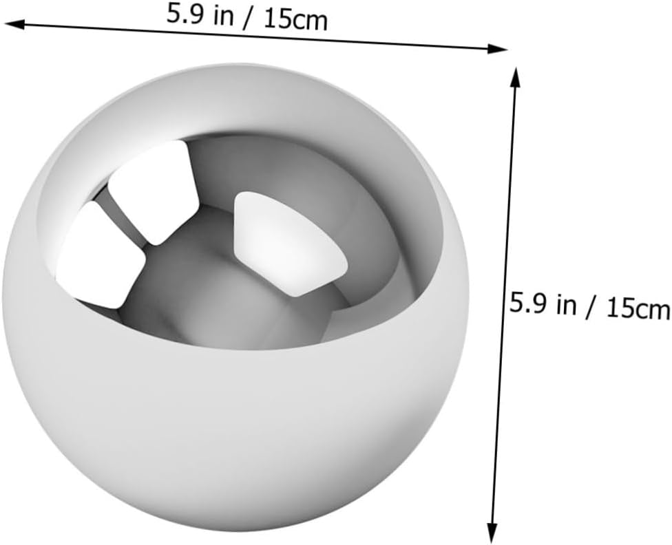 SUPVOX 5pcs Garden Gazing Ball Mirror Polished Stainless Steel Floating Ball for Decorative