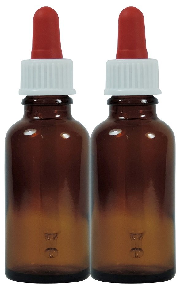 Mikken Brown Viva-Haushaltswaren 2 X Glass Apothecary Bottles, Glass, 30 Ml
