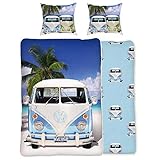 ✅ PFLEGE + WASCHANLEITUNG - Die Volkswagen Bulli T1 Bettwäsche-Garnitur ist waschbar bis 60 Grad und trocknergeeignet - Bügeln bei niedriger Temperatur ist möglich. Bitte waschen Sie die Bettwäsche beim ersten Mal auf links gewendet bei 60 Grad. Hierdurch findet eine Farbfixierung statt, die ein späteres Ausfärben verhindert. Bitte verwenden Sie ein Feinwaschmittel ohne optischen Aufheller, Chlor oder Bleichmittel.