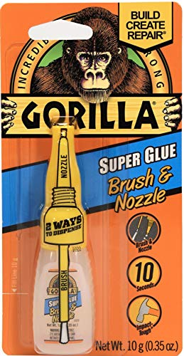 Gorilla Super Glue Brush & Nozzle, 10 g