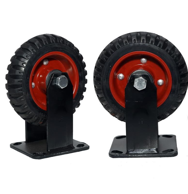 Heavy Duty Rubber Castor Wheel 6 inch fix-02 nos