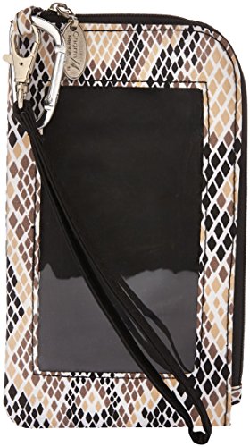 Charm14 Cell Phone Wallet Wristlet -Snakeskin