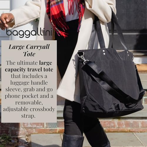 Large Carryall Tote Bag for Women - Lightweight Nylon Zipper Top Weekender Travel Beach Bag Personal Item w/Luggage Sleeve2