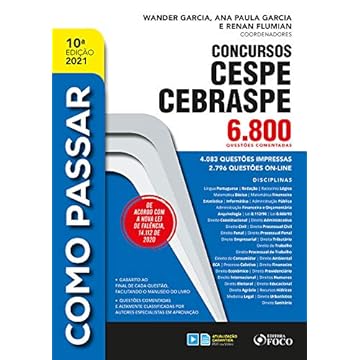 Capa do livro COMO PASSAR EM CONCURSOS CESPE / CEBRASPE - 6.800 QUESTÕES COMENTADAS: 10
