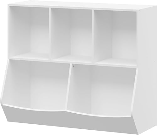 Miniatura 41 de Estantería para niños, estante para libros de 4 niveles, organizador de juguetes para habitación de niños, guardería, sala de juegos, dormitorio