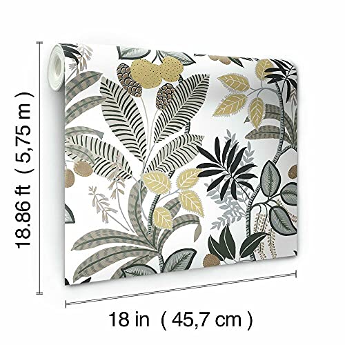 Papier peint adhésif funky jungle décoration murale exotique repositionnable - 7