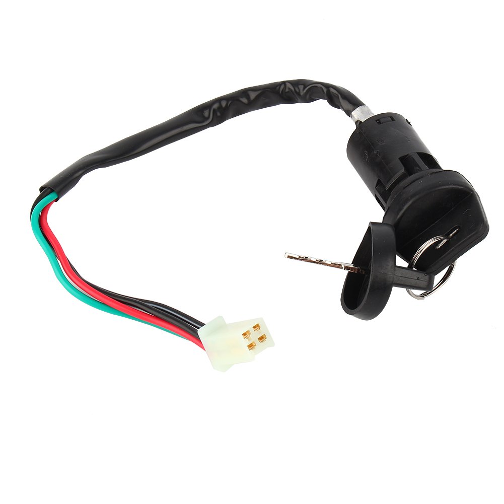 Motorcycle Ignition Switch, Universal 4 Pin Ignition Switch Male Plug