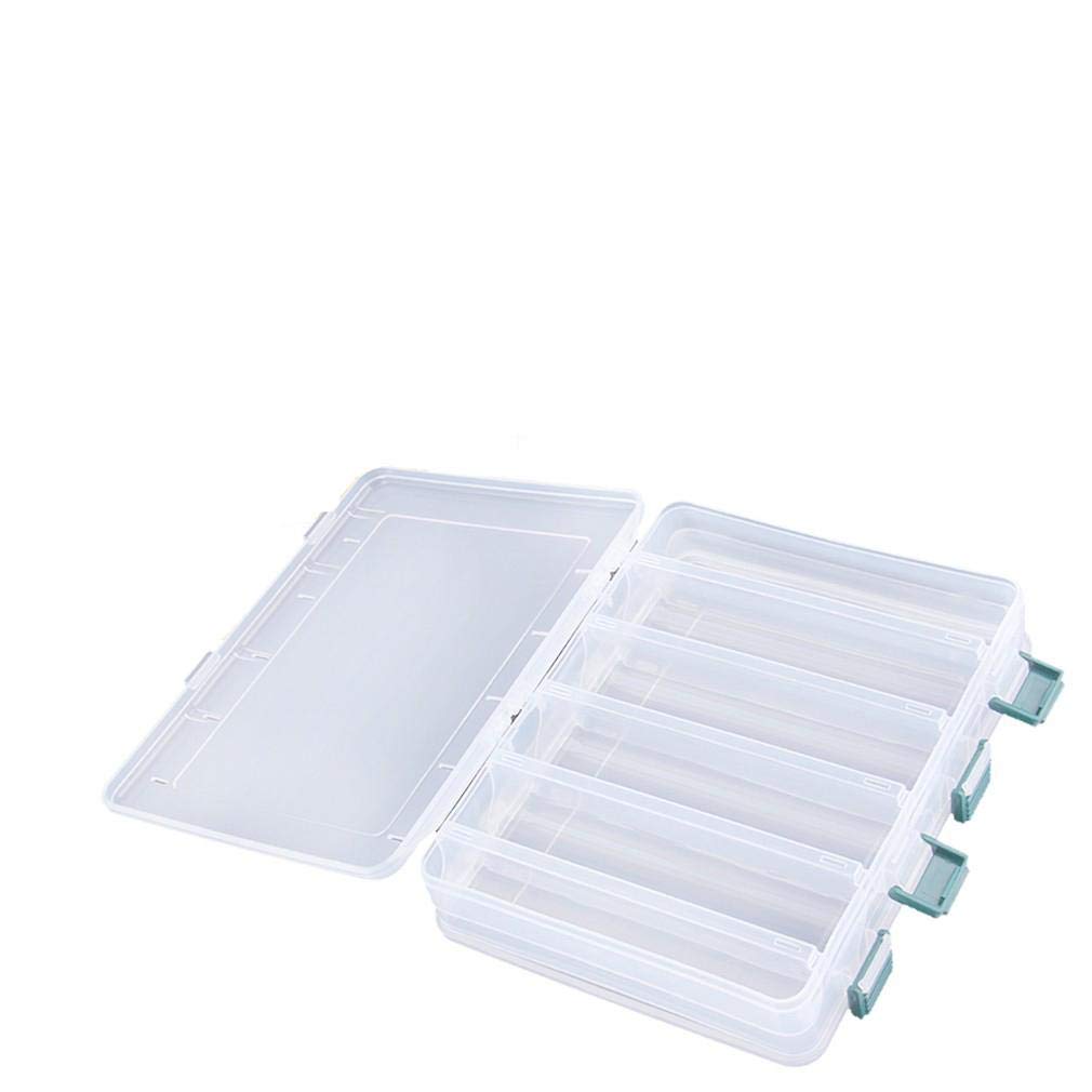 12 Compartment 2 Sided Fishing Lures Tackle Hooks Baits Case Storage Box