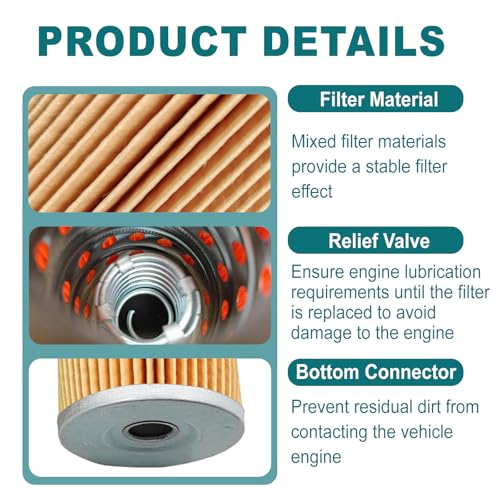 Image of QYMOTO 2 Pack CFMOTO Oil Filter High Performance 0800-011300 Compatible with CFMOTO UTV ATV Cforce Zforce Uforce 400 500 600 800 900 950 1000 1000 /800 XL Accessories