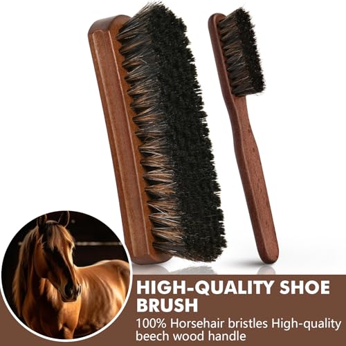 Henviro Leather Shoe Polish Kit - Birthday Gifts for Men, Dad, Shoe Shine Kit, Leather Boot Care Kit, Mens Gifts Ideas3