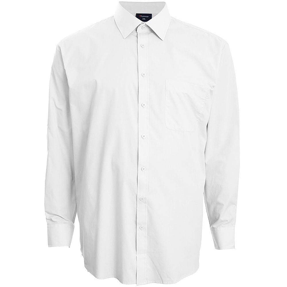 Espionage Plain Short Sleeve Shirts SH147 in Sizes 7XL and 8XL White