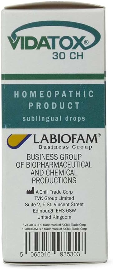 Vidatox Classic 30CH Drops – Authentic Homeopathic Formula, 30 ml / 1 fl oz Premium Glass Packaging, in Box