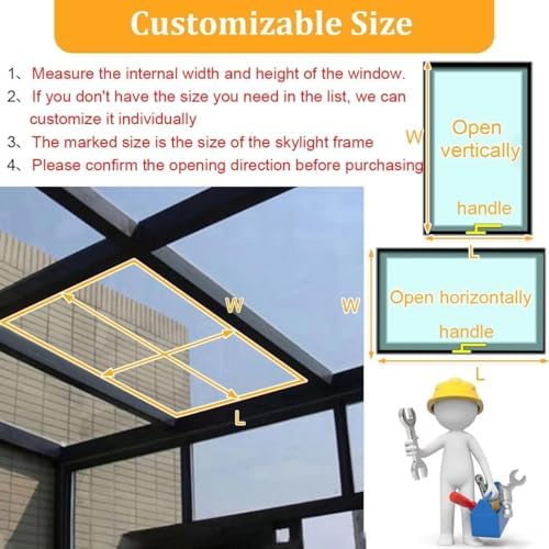 Sloped Flat Roof Skylight Window for Attics & Basements, Aluminum Alloy Frame, Indoor Natural Light Well (24x36in, Gray) - Enhance Your Home's Ambiance