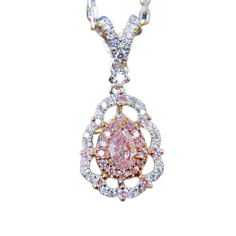 Collier en cristal rose cz, le cadeau idéal en ras du cou femme