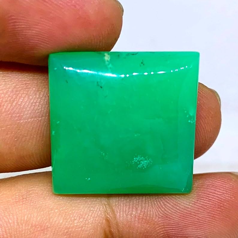 Chrysoprase naturelle carré cabochon en vrac fabrication bijoux bague collier - 2
