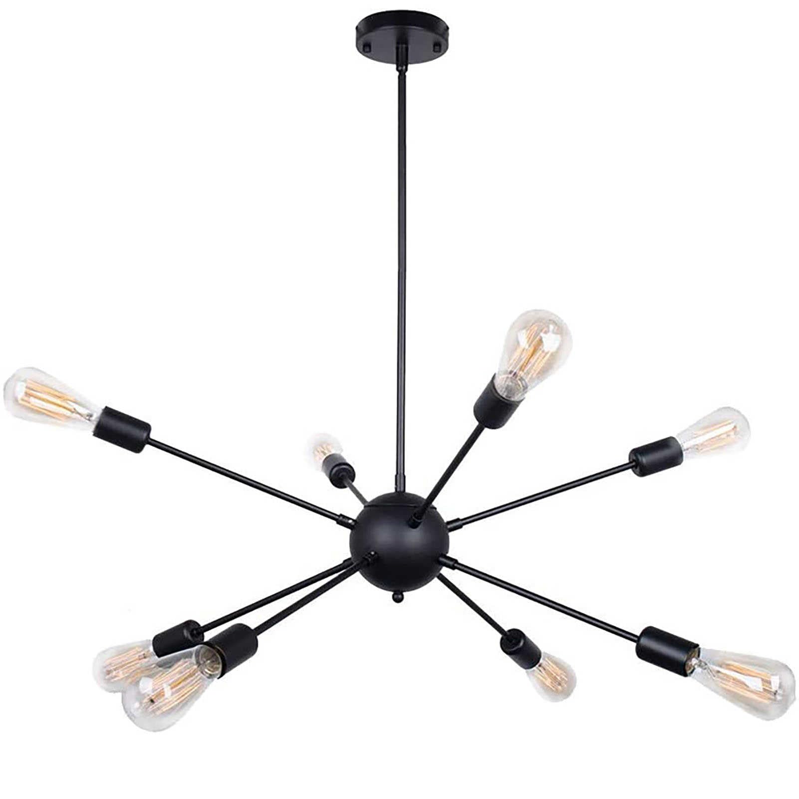 LYMSXAZOU Pendant Lights Modern Brushed Nickel Chandelier - Mid Century Light Fixture for Living Room Industrial Flush Mount Ceiling Lighting