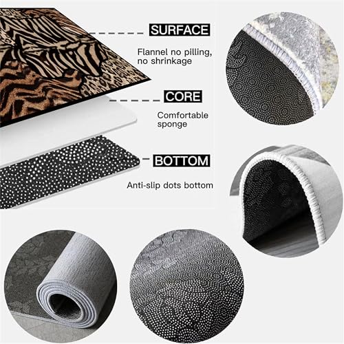 Tapete corredor animal print 2.6x10ft antideslizante lavable miniatura 5