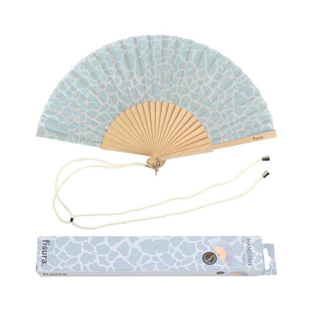 Fisura - Waaier met de tekst team bride. Ideale houten ventilator