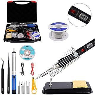 Lötkolben Set, ockered Lötkolben 18 in 1 Lötset 60W Lötstation mit Temperatur Einstellbar 220-480°C, 5 Lötspitzen, Regelbar und EIN/AUS-Schalter für Elektrotechnik Reparaturen Profi Hobbybastler