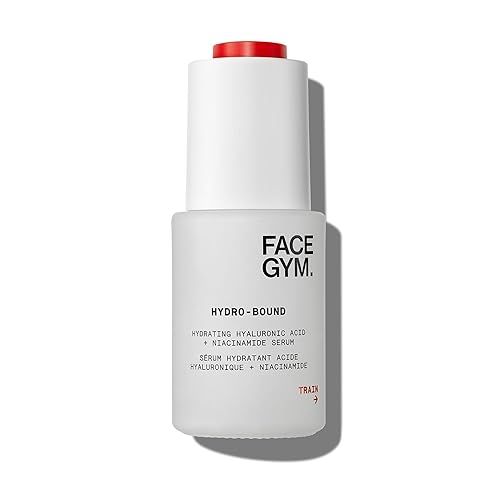 FACEGYM Suero de ácido hialurónico y niacinamida para una piel brillante, suero diario FACE GYM Hydro-Bound de 1 onza líquida, suero hidratante para