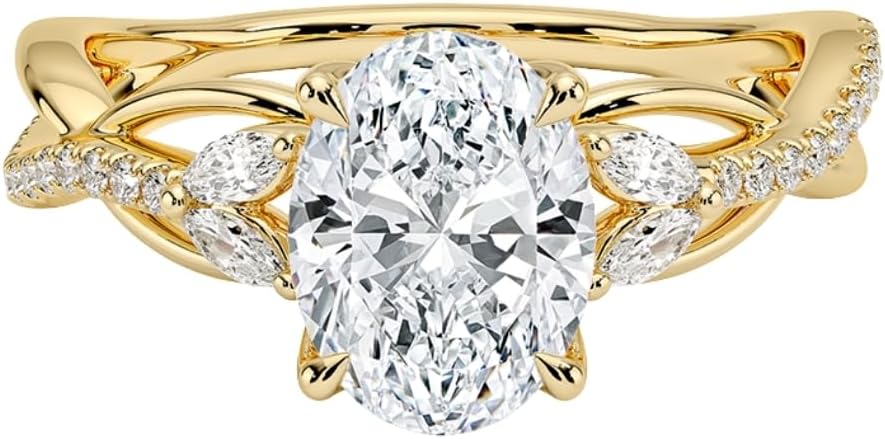 1-5 Carat Oval Cut Lab Grown Diamond Engagement Ring For Women | IGI CERTIFIED E-F Color, VVS2 Clarity