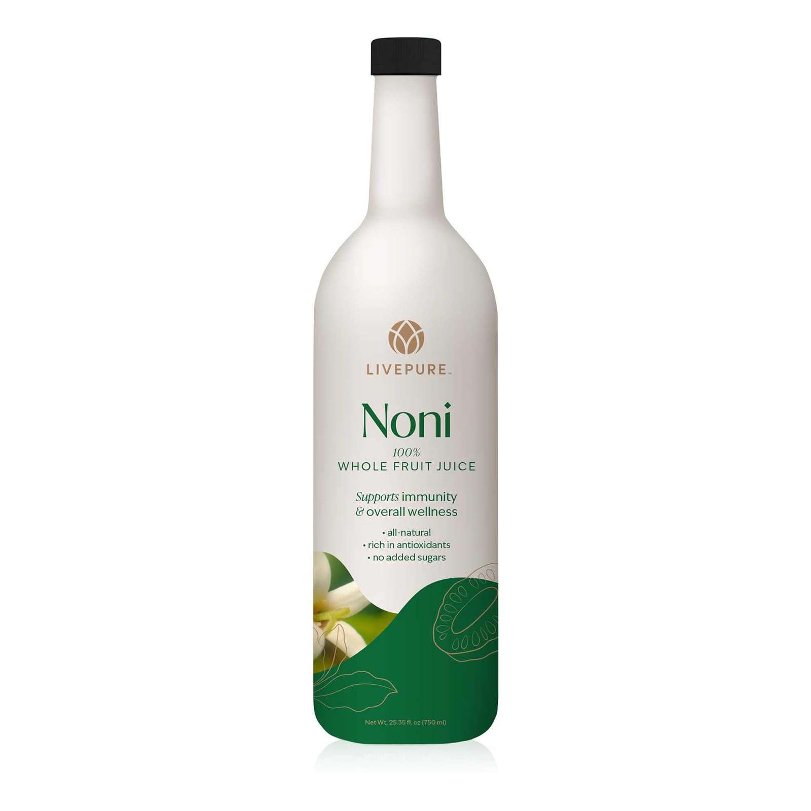 Amazon.com: Pure Noni Juice | 25.35 fl oz | 100% Whole Fruit, No