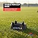 Bratla Rugby Kicking Tee — Durable Molded Rubber Kicking Tee for Practice & Match, Stable Non-Slip Base, Universal Fit for Rugby Balls — Black