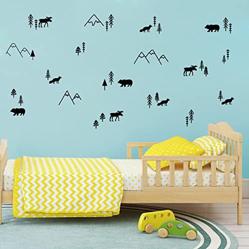 Vinilos Decorativos Montañas Animales Bosque Habitacion Niños miniatura 4