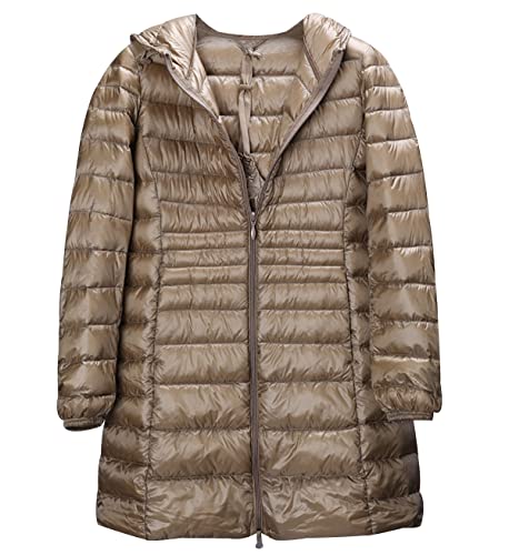 Plumifero Ultraligero Mujer Largo Chaqueta Plumas Capucha Ligeros Mujer Plumífero Ligero Plumon...