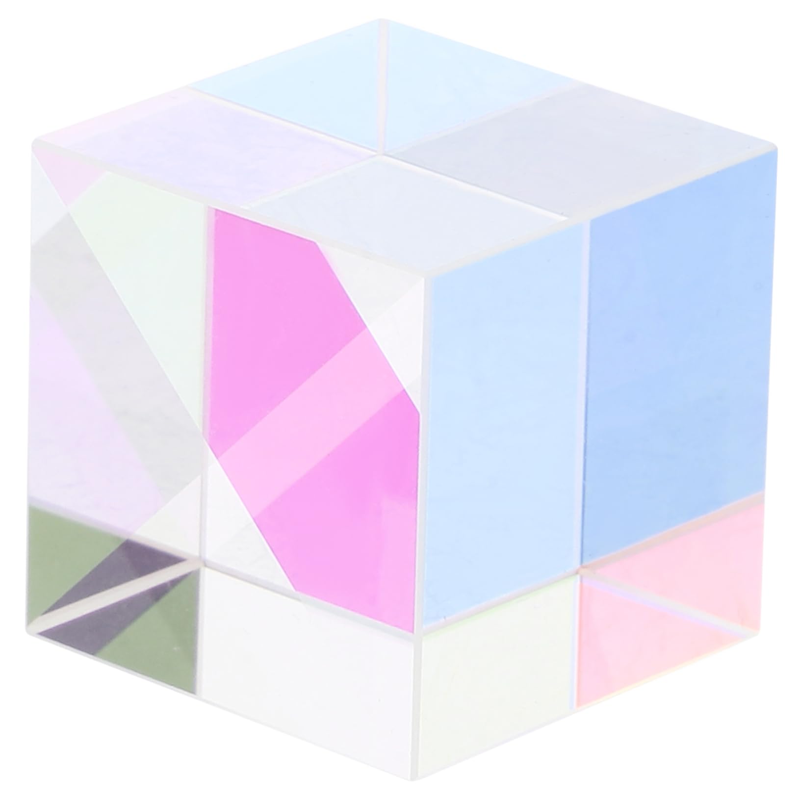 Cabilock Small Glass Prism for Physics Teaching Optical Glass Prism Cube for Sun Catcher Decorative Glass Prism for Garden Window Ornament Light Prism