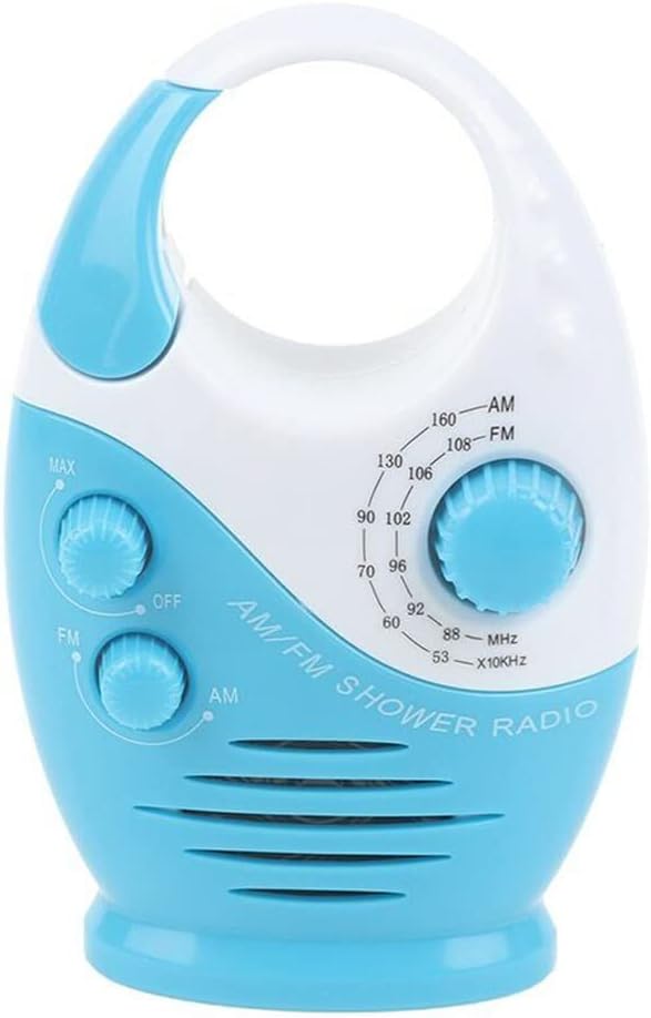 Shower Radio, Waterproof Bathroom Speaker Button, Mini Adjustable