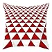Beydodo Fundas Cojines,Triángulo,Cojines para Fundas 45x45 Fundas para Cojines Rojo Blanco