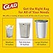 Glad Trash Bags, Tall Kitchen Drawstring Garbage Bags, OdorShield 13 Gallon Grey Trash Bag, Febreze Citrus and Zest, 40 Count
