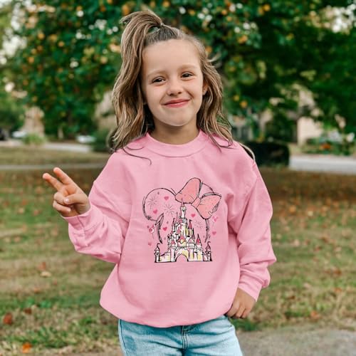 Image of Magic Kingdom Sweatshirts for Girls Magical Castle Graphic Long Sleeve Shirt Kids Toddler Vacation Pullover Cute Top