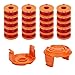 20 Pezzi Bobina di Ricambio per Decespugliatore Worx WA0010 Filo Decespugliatore 10 piedi 0,065 pollici Ricariche per mangiatori di erbacce con 2 tappi per rocchetto