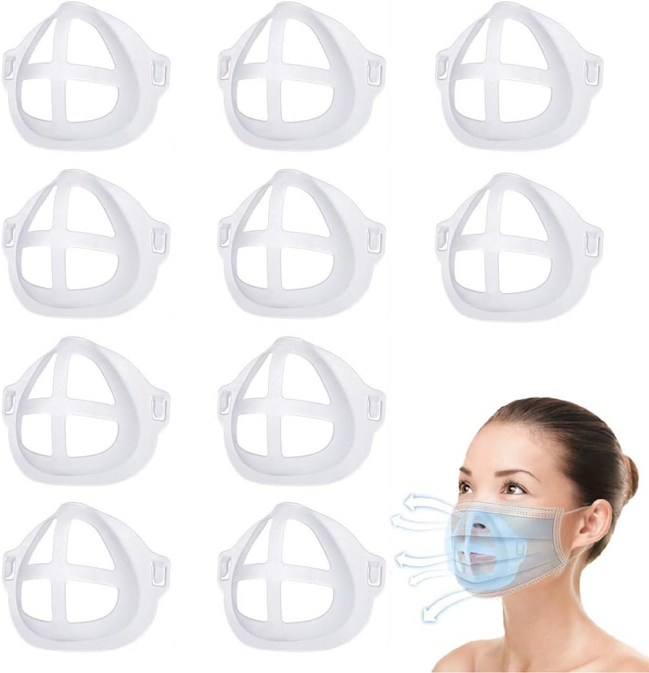 LW&GG As Seen On TV Cool Nose Pads Lipstick Protection Stand — Face Mask Inner Support Frame Helps You Breather Easier — Washable & Fits Men and Women