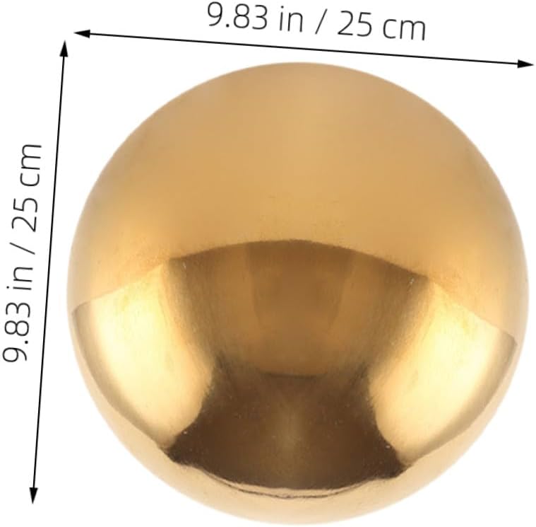 Milisten Stainless Steel Reflective Gazing Ball for Garden Pond Outdoor Decor 250mm Polished Hollow Mirror Sphere Seamless Floating Mirror Globe