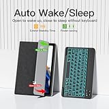 JUQITECH Backlit Keyboard Case for Samsung-Galaxy-Tab A8 10.5 2022, Smart Soft Case with Detachable Wireless Bluetooth Keyboard for Galaxy Tab A8 10.5" SM-X200/X205/X207 Tablet Cover, UK Layout - Image 8