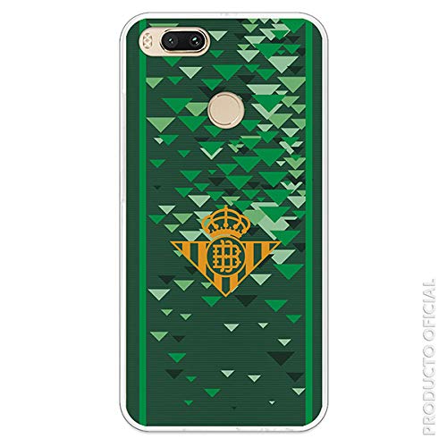 Funda para Xiaomi MI A1 y Xiaomi Mi 5X Oficial del Betis Escudo Amarillo - Funda móvil de Silicona Flexible y Resistente para proteger tu...