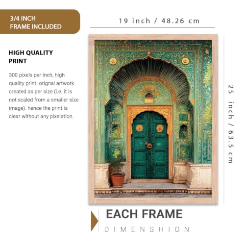 Image of kotart Indian Art Traditional Paintings for Living Room | Framed Wall Painting for Home Room Bedroom Office Wall Decor | Wall Poster With frames Set of 3 (19X25 inch)