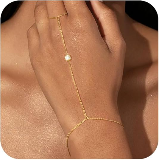 Bracelet for Women - Dainty Stack Bracelets Trendy Adjustable 14K Gold Plated Thin Paperclip Bead Box Satellite Figaro Cuban Link Chain Bracelet Set for Women Waterproof Jewelry Gift
