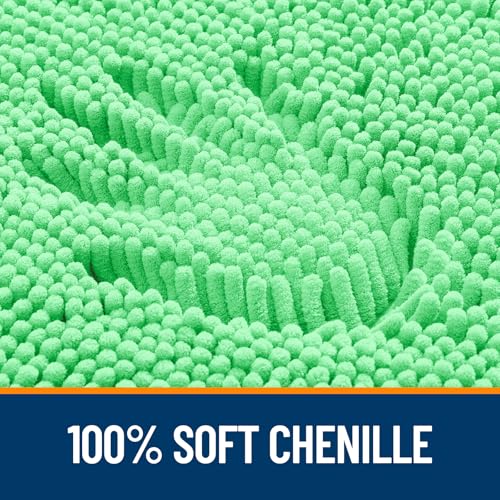 Image of OLANLY Large Bathroom Rugs 40x32, Extra Soft Absorbent Chenille Bath Rugs, Rubber Backing Quick Dry, Machine Washable Bath Mats for Bathroom Floor, Tub and Shower, Home Decor Accessories, Mint Green