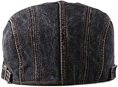 Miniatura 3 de Quanhaigou Gorra de algodón plana Ivy Gatsby Newsboy para hombre, gorra de conducción de hiedra irlandesa ajustable