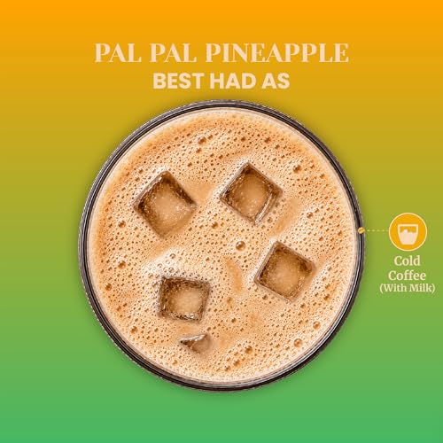 Image of Impulse Coffees Pal Pal Pineapple Instant Coffee Powder|Fruity,Sweet Aroma Flavoured Coffee|Dark Roasted Arabica Coffee Powder|Tropical & Fruity Instant Coffee Premix|Ideal Hot & Cold Coffee Mix|50 Gm