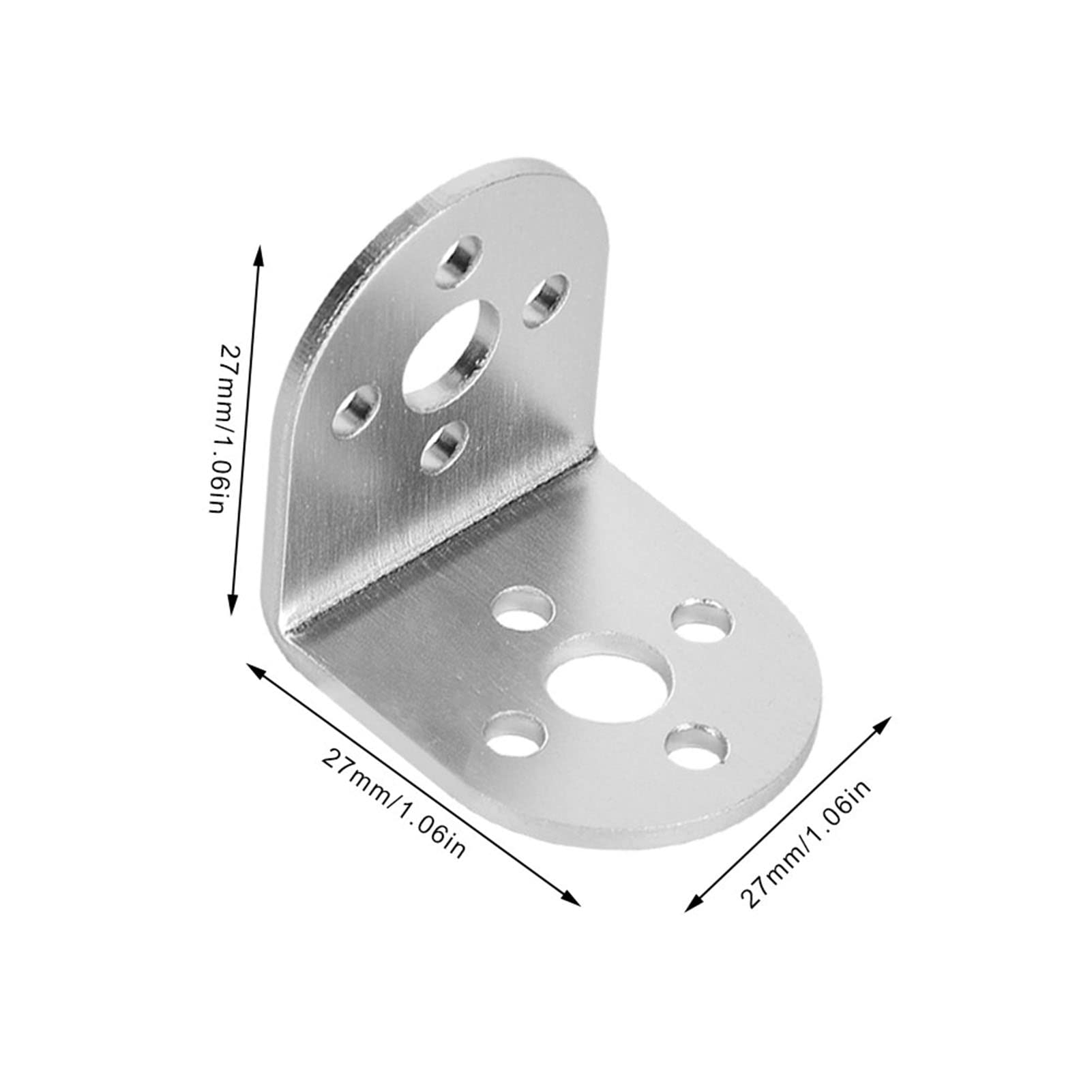 Omabeta L Type Servos Bracket, Aluminium Replacement Parts 90 Degree Angle 8 mm Hole Spacing Robot L Bracket 2 Pieces for Pitsco - Image 4