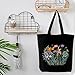 Canvas Tote Bag Embroidery Kit with Pattern, Beginner Embroidery Kits for Adults, Arts and DIY Crafts Embroidery Starter kit, Include Stamped Embroidery Bag, Embroidery Hoops, Color Threads and Tool.
