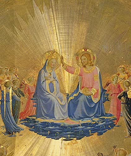 Peinture le Couronnement de la Vierge Fra Angelico Toile Murale Salon 60x90cm